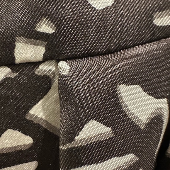 Sleeveless Midi Dress Brown White Abstract Print Career Party‎ Cocktail - Picture 4 of 8